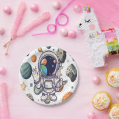 銀河系プレートセット – おもしろい外部空間デザイン ペーパープレート (パーティー)