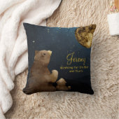 銀河系ベアームーン&スターズグリッターカウモノグラムのィー クッション (ブランケット)