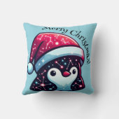 銀河系ペンギン装飾用クッション | コズミックホームデコール クッション (裏面)