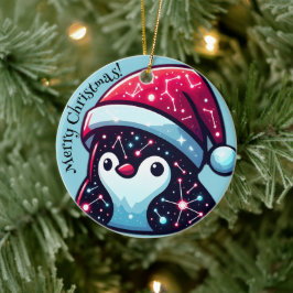 銀河系ペンギン | 宇宙クリスマスセラミックオーナメント セラミックオーナメント