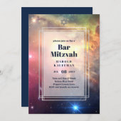 銀河系ボーイズバーミトバ宇宙ブルー招待状 招待状 (正面/裏面)