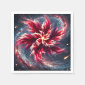 銀河系ポインセチアフェスティバルフローラデカップナプキンス スタンダードカクテルナプキン (正面)