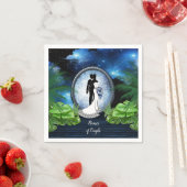 銀河系ポータル結婚の装飾 スタンダードカクテルナプキン (インサイチュ)