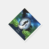 銀河系ポータル結婚の装飾 スタンダードカクテルナプキン (角)