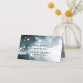 銀河系ムーンブルー金ゴールドスター結婚ズ プレイスカード (裏面)