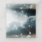 銀河系ムーンブルー金ゴールドスター結婚ズ プレイスカード (内部開封)