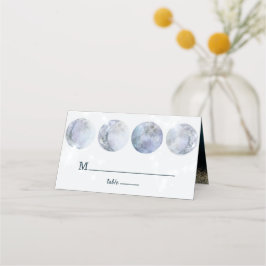 銀河系ムーンブルー金ゴールドスター結婚ズ プレイスカード