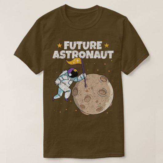 銀河系ムーンランディング宇宙科学未来最後 Tシャツ (デザイン正面)