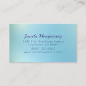 銀河系モダンティール(緑がかった色)ラヴァンドルフォイル 名刺 (裏面)