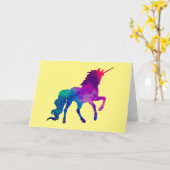 銀河系ユニコーンの空の色の青と紫, Z カード (黄色い花)