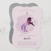 銀河系ユニコーン写真パーティの招待状 シーズンカード (正面/裏面)
