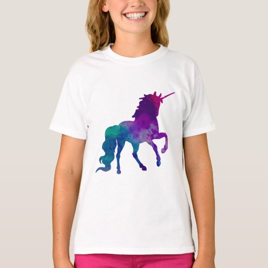 銀河系ユニコーン空の色の青と紫， ZKOA Tシャツ (正面)