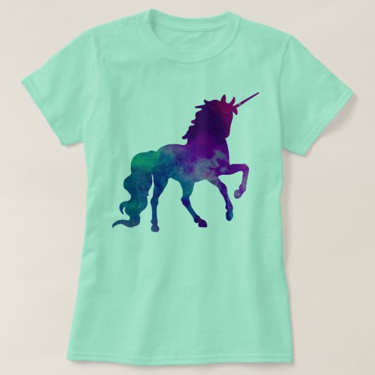 銀河系ユニコーン空の色の青と紫, ZKOA Tシャツ (デザイン正面)