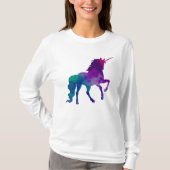 銀河系ユニコーン空の色の青と紫， ZKOA Tシャツ (正面)