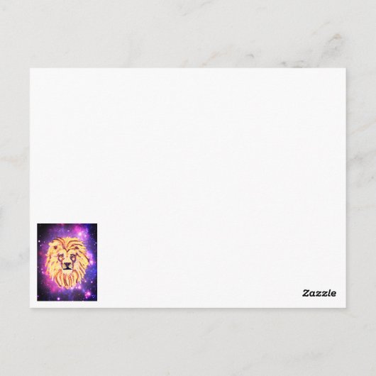 銀河系ライオンズザスターズ宇宙おもしろいファミリーキッズ ポストカード (裏面)
