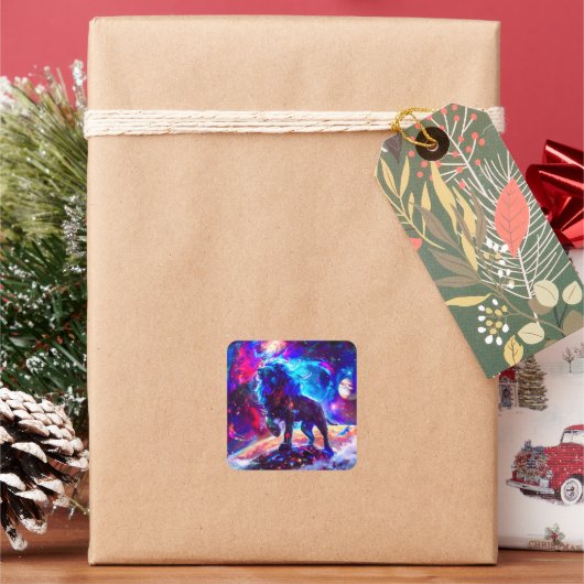 銀河系ライオンブルー スクエアシール (クリスマス)
