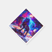 銀河系ライオンブルー スタンダードカクテルナプキン (角)