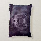 銀河系ライオン顔アート壁紙 アクセントクッション (裏面(縦))