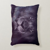 銀河系ライオン顔アート壁紙 アクセントクッション (正面(垂直))