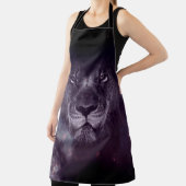 銀河系ライオン顔アート壁紙 エプロン (インサイチュ)