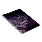 銀河系ライオン顔アート壁紙 ノートブック (右側)