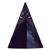 銀河系ライオン顔アート壁紙 パーティーハット (裏面)