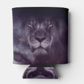 銀河系ライオン顔アート壁紙 缶クーラー (裏面)