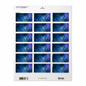 銀河系ラバーズスターリー宇宙ブルースカイホワイトスパークルズ ラベル (フルシート)