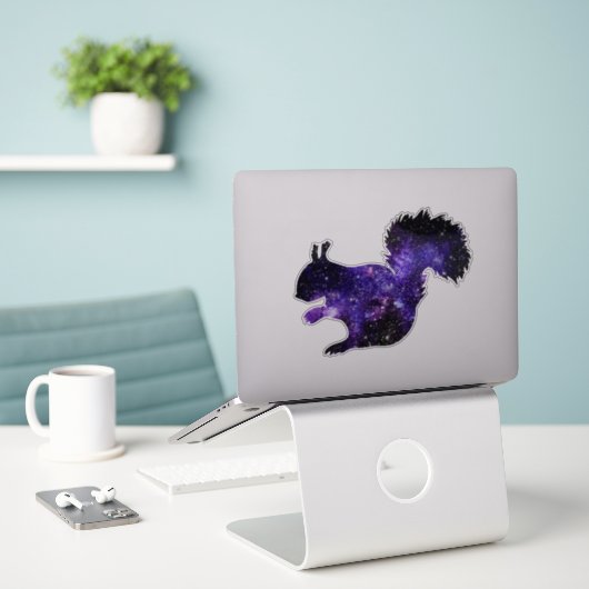 銀河系リス シール (デスク上のノートパソコン)