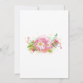 銀河系レインボーフローラユニコーンベビーシャワー 招待状 (裏面)