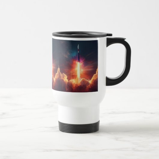 銀河系ロケットサーマルマグ – 宇宙ファンタジースタイル トラベルマグ (右)