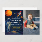 銀河系ロケットパーティー招待状(写真付) 招待状 (正面/裏面)