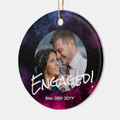 銀河系写真クリスマスデコミニマルレーションモダン セラミックオーナメント (左)