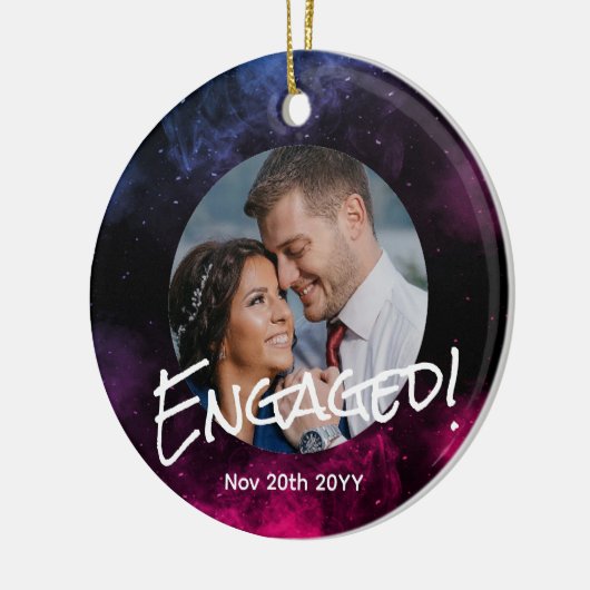 銀河系写真クリスマスデコミニマルレーションモダン セラミックオーナメント (左)