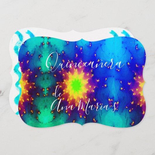 銀河系名日が差すこと超新星タイダイ招待状 招待状 (正面/裏面)