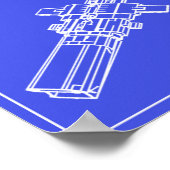 銀河系啓示ブループリントポスター ポスター (角)