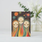 銀河系外エネルギー生命体 光の存在 エイリアン ポストカード (スタンド正面)