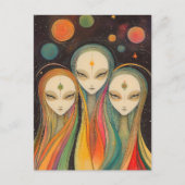 銀河系外エネルギー生命体 光の存在 エイリアン ポストカード (正面)