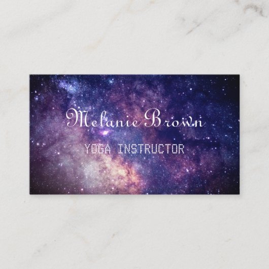 銀河系外側宇宙ヒップスターパターンスターズニューエイジ 名刺 (正面)