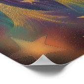 銀河系外惑星エネルギーの存在の光の実体の星 ポスター (角)