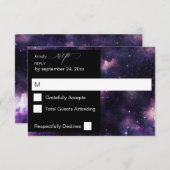 銀河系外部空間なし食事RSVP 出欠カード (正面/裏面)