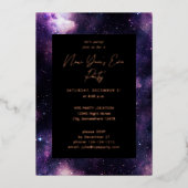 銀河系大晦日パーティー 箔招待状 (正面)