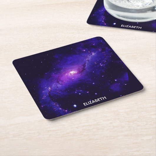 銀河系天の川銀河系天文学 スクエアペーパーコースター (アングル)