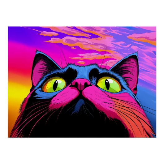 銀河系好奇心：猫の宇宙的な視線 ポスター (正面)