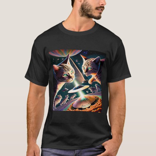 銀河系子猫UFO猫イン宇宙20 Tシャツ (正面)