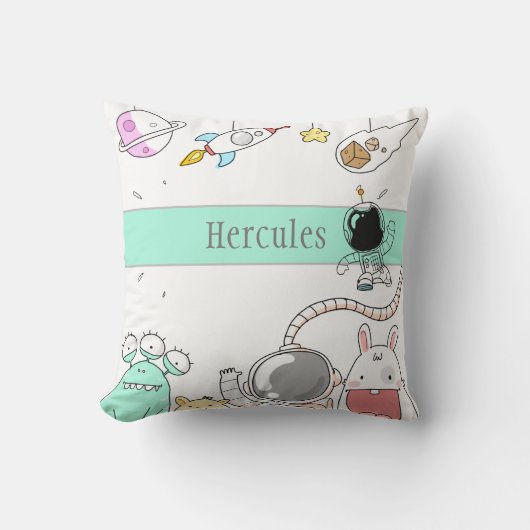 銀河系宇宙エイリアンの外部空間 クッション (正面)