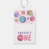 銀河系宇宙ガールバースデーパーティー ギフトタグ (裏面)