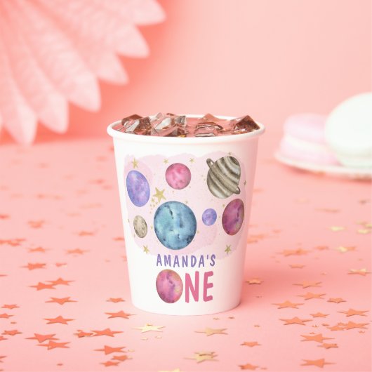 銀河系宇宙ガールバースデーパーティー 紙コップ (インサイチュ)