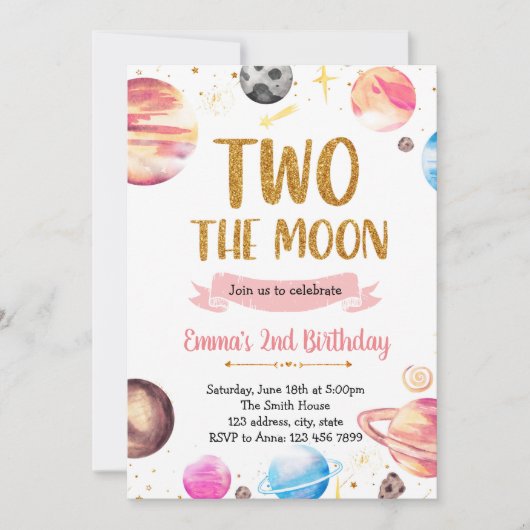 銀河系宇宙ガール2ザムーン 招待状 (正面)