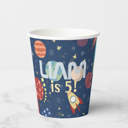 銀河系宇宙キッド誕生日 紙コップ (正面)